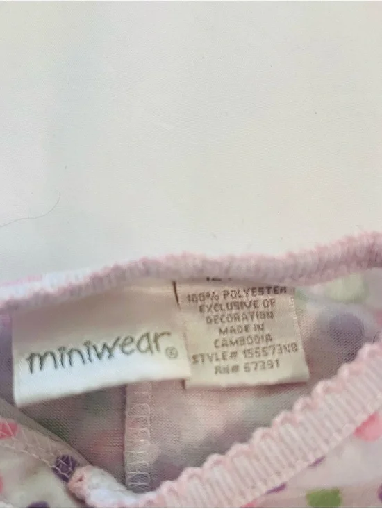 miniwear Pink Polka Dot Butterfly Footed One-Piece - Picture 4 of 7